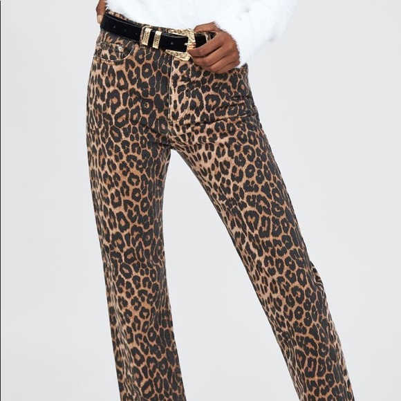 Zara cheetah jeans Clearance